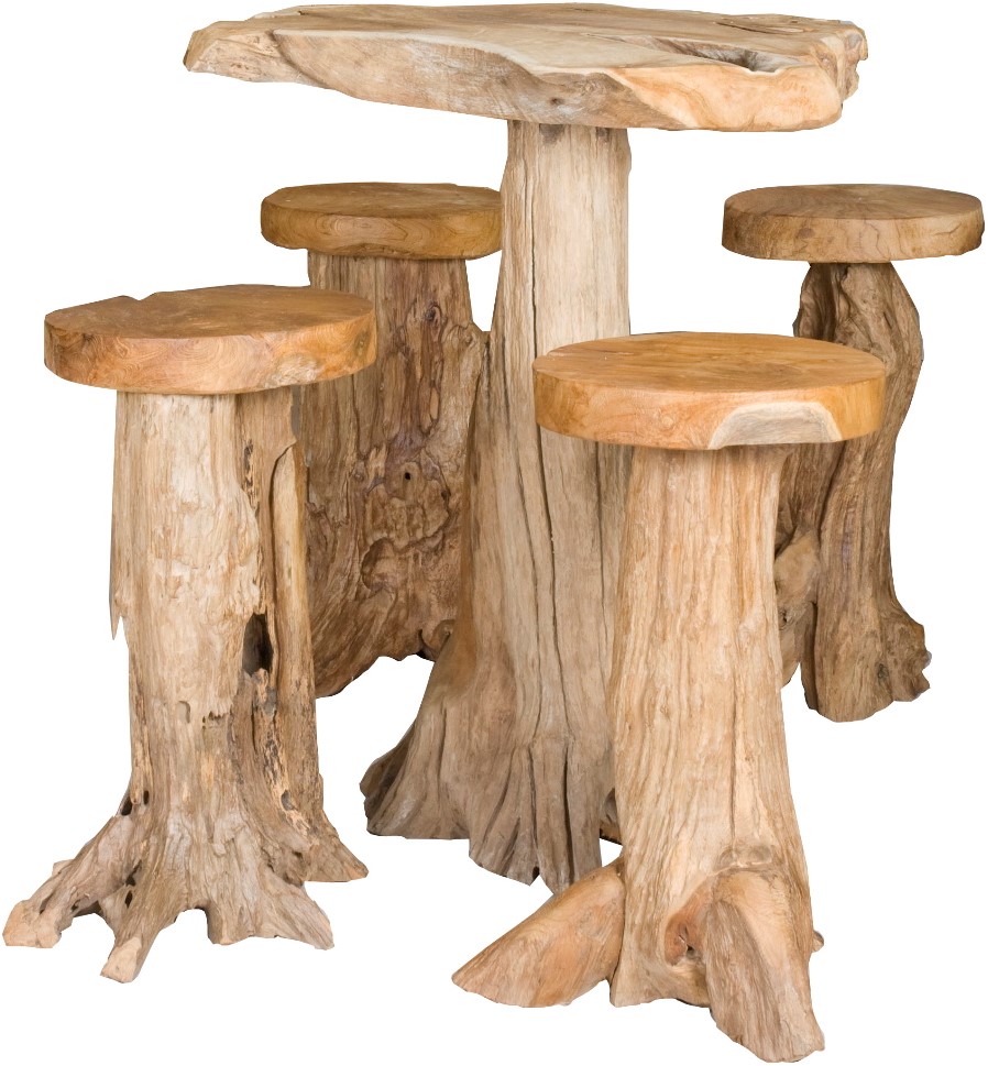 Verwonderlijk KLEINMEUBELEN RUSTIC BAR SET 4 BARKRUKKEN + 1 BARTAFEL bij Nano GD-57